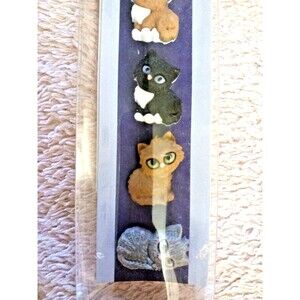 Simply Charmed Cat Kitten Wine Glass Charms Magnetic New In Box